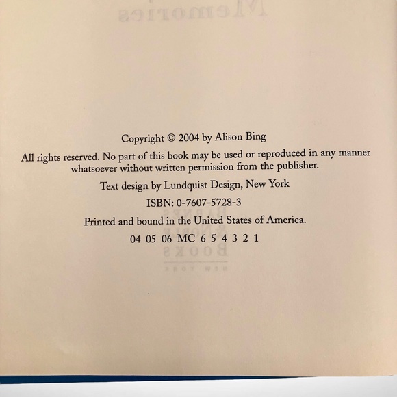 MY LIFE: A COLLECTION OF MEMORIES By Alison Bing - Hardcover - Picture 3 of 5